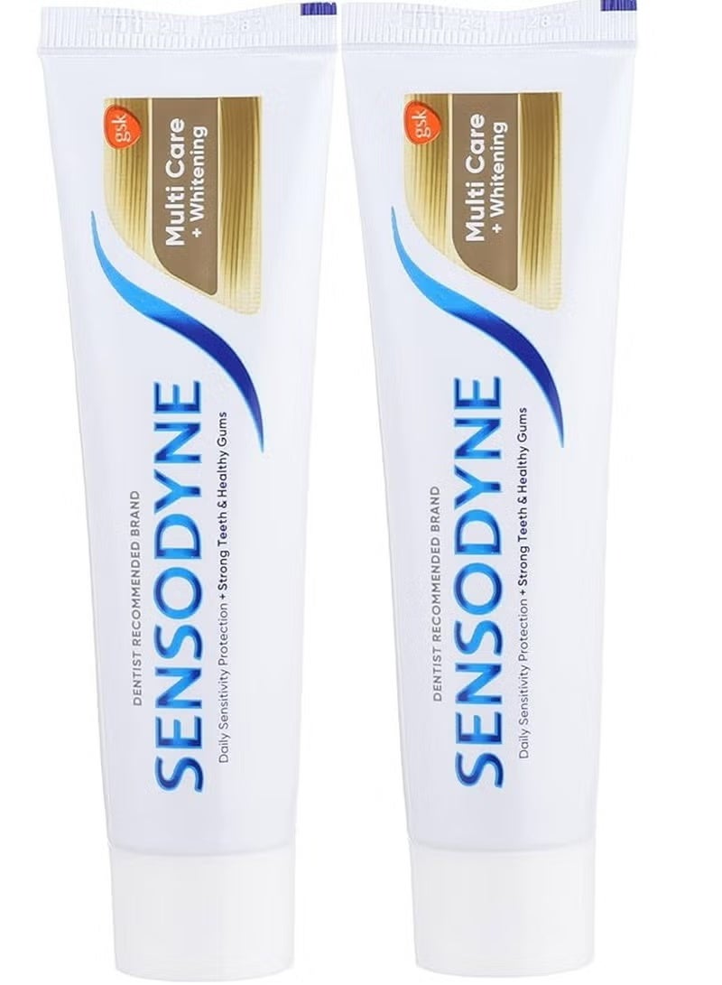 سنسوداين معجون أسنان عناية متعددة + تبييض 20 مل 2 قطعه