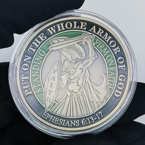 Woerda Full Armor of God Christian Challenge Coin Ephesians 61317 Inspirational Gift for Faith - Image 5