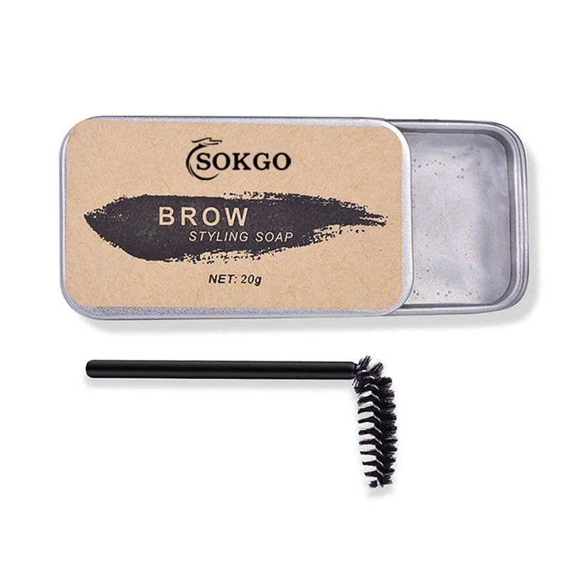Sokgo صابون الحواجب، صابون تصفيف الحواجب ثلاثي الأبعاد، شمع الحواجب الطبيعي الشفاف طويل الأمد، جل الحواجب - Image 1