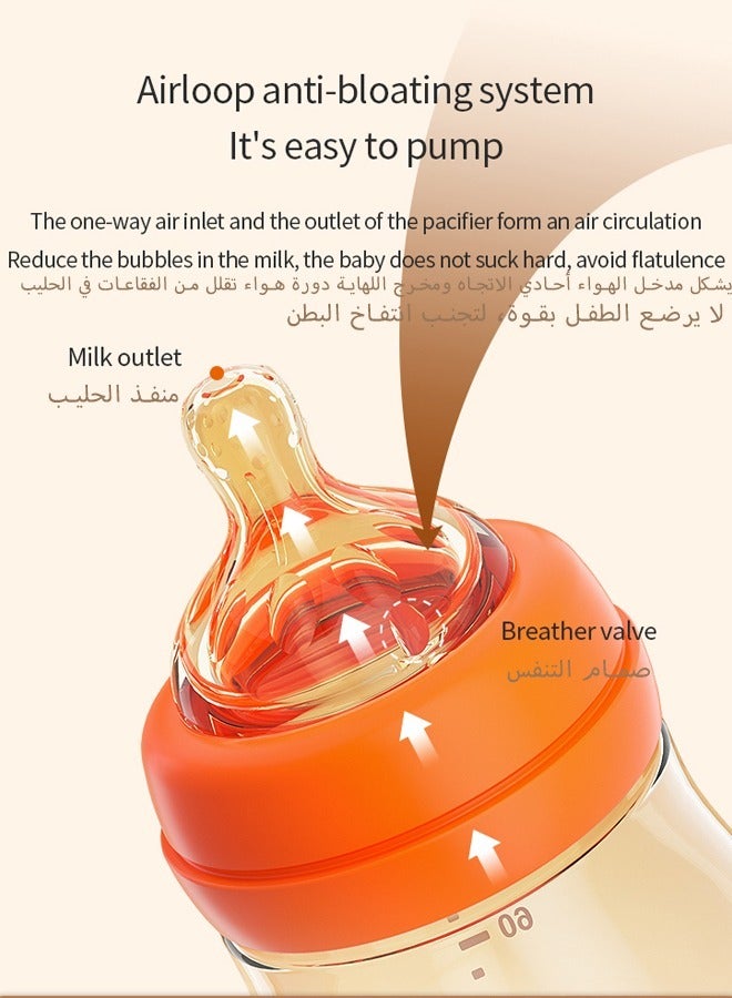 bbet Feeding Bottle ,90 ML Feeder Bottle for  0-3 Months Baby ，Baby Milk Bottle for Newborn Baby,  Milk Feeding Bottle with Wide Mouth Baby PPSU  Feeding Bottle Resistant to Falling and Anti Flatulence - Image 3