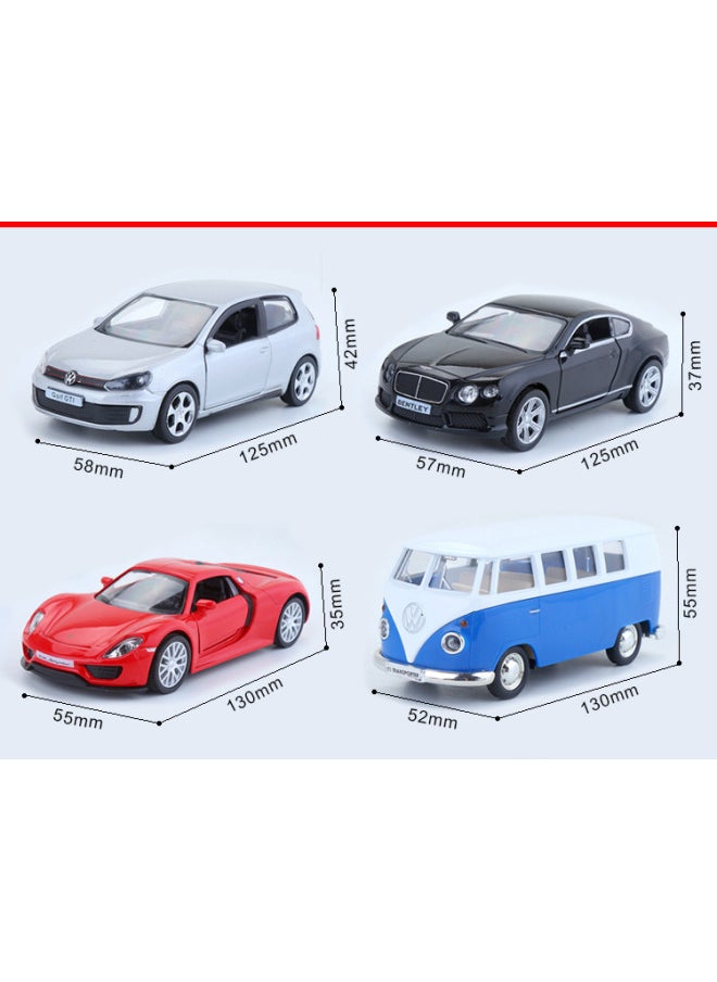 Generic Boxed Marco, 1:36 Simulation Dodge Rambo Land Rover Audi Alloy Car Model Children's Back Run-Color:029-Ford Mustang-Red  - Image 4