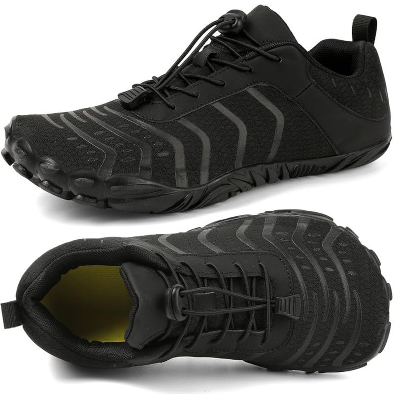 MIFAWA أحذية بارفوت للرجال والنساء أحذية بسيطة بدون ارتفاع للتمارين الرياضية والتدريب المتقاطع والمشي لمسافات طويلة والماء صندوق أصابع واسع أحذية متوازنة لرفع الأثقال والمشي باللون الأسود - Image 1