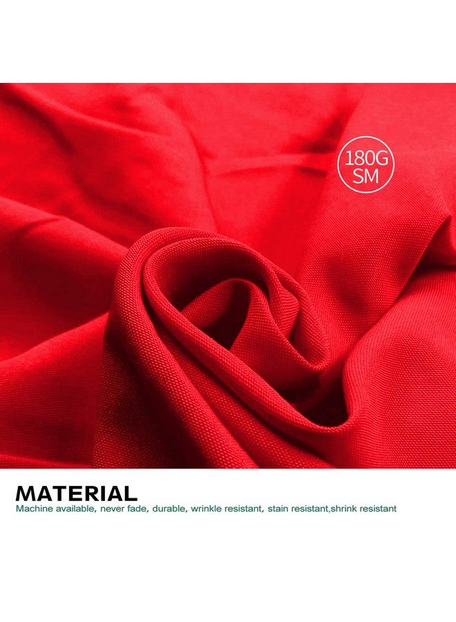 Surmente Red Tablecloth 90 x 132-inch Rectangular Polyester Table Cloth for Weddings, Banquets, or Restaurants - Image 3