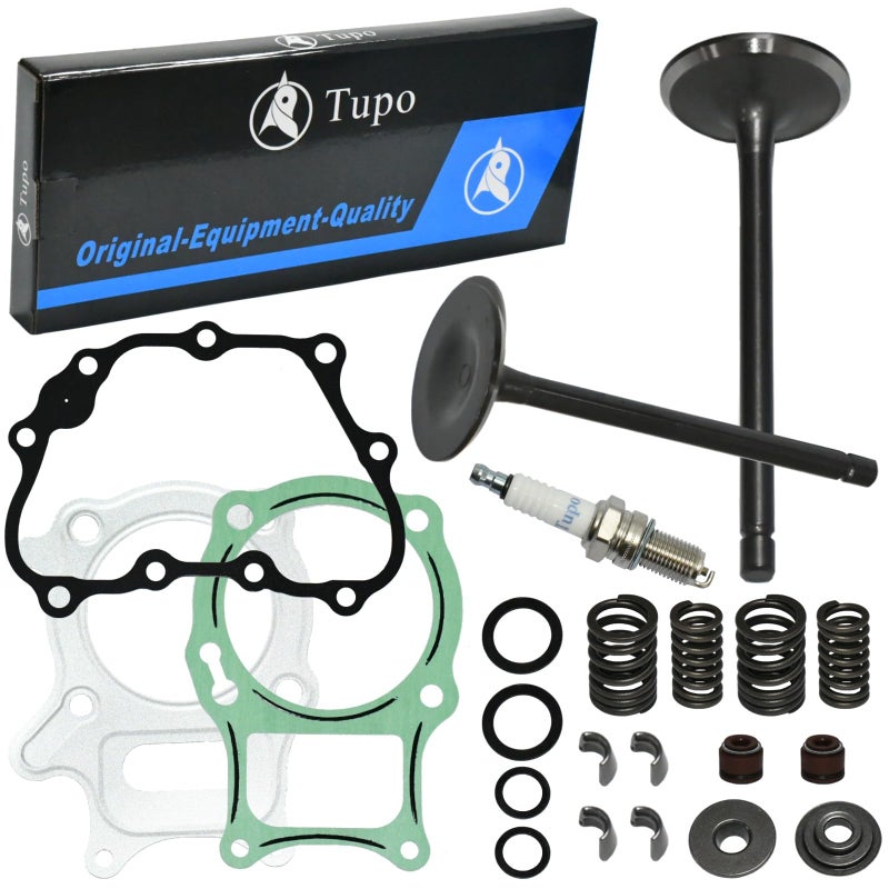 Tupo TRX250685 Valve Kit Outlet and Intake Valves Compatible with Honda TRX250 Recon 250 Sportrax 250 20072024 Top End Rebuild Kit - Image 2
