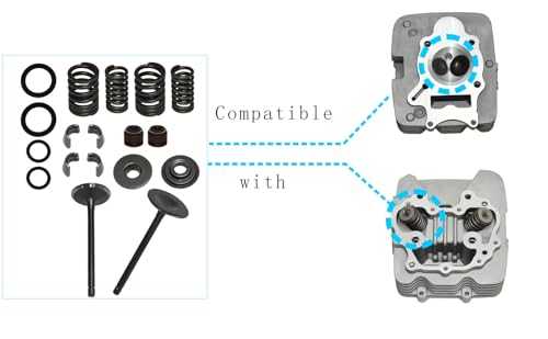 Tupo TRX250685 Valve Kit Outlet and Intake Valves Compatible with Honda TRX250 Recon 250 Sportrax 250 20072024 Top End Rebuild Kit - Image 3