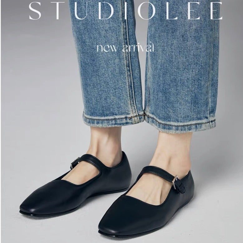 Full Cowhide Edition ~ Soft Bottom Genuine Leather Mary Jane Shoes Women'S Single Shoes With Shallow Mouth Flat Shoes - Image 3