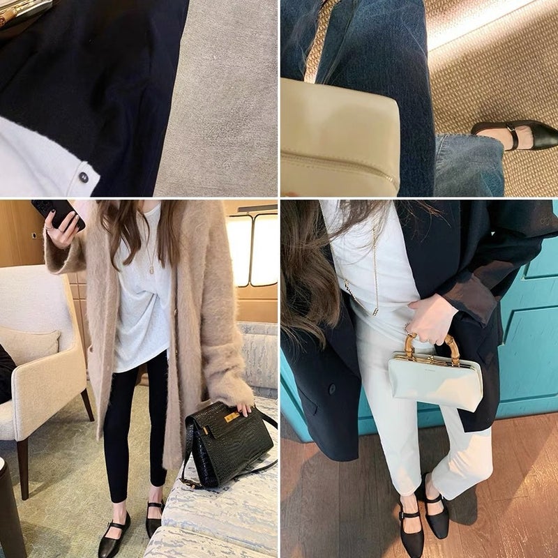 Full Cowhide Edition ~ Soft Bottom Genuine Leather Mary Jane Shoes Women'S Single Shoes With Shallow Mouth Flat Shoes - Image 5
