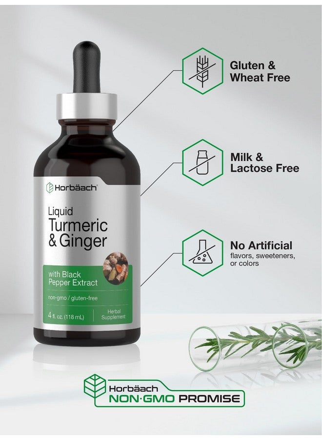 Horbäach Horbaach Turmeric and Ginger Supplement Drops | 4 fl oz | with Black Pepper Extract | Herbal Liquid Tincture | Vegan, Non-GMO & Gluten Free - Image 5