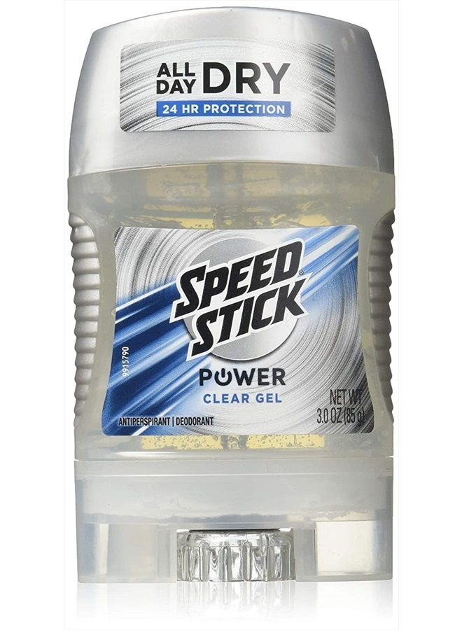 Speed Stick Anti-Perspirant Deodorant Power Clear Gel 3 oz (Pack of 8) - Image 1