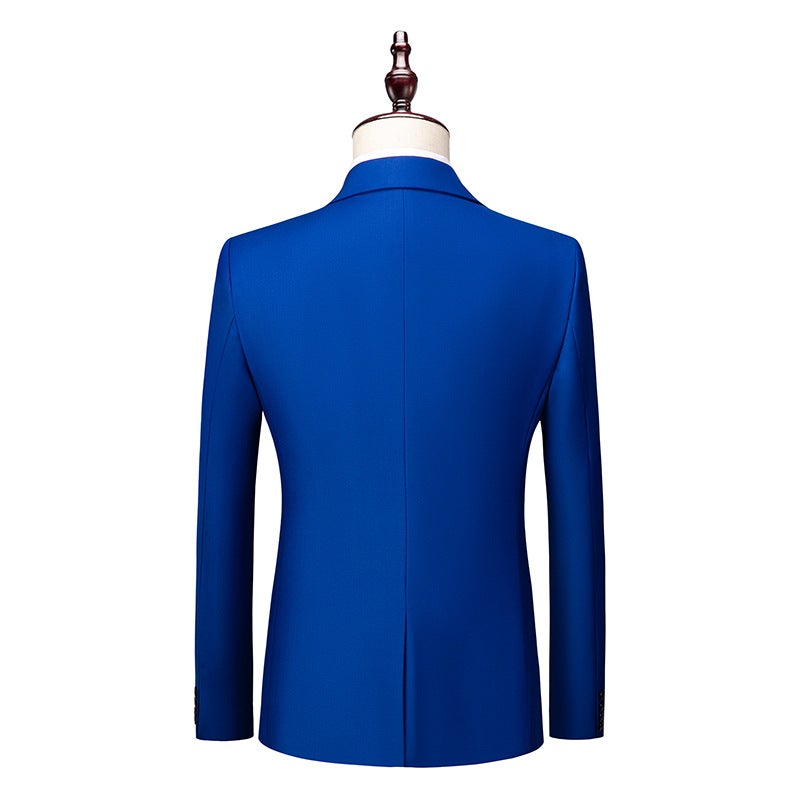 Men'S Suit Groom'S Best Man'S Suit Three-Piece Solid Color Slim-Fit Korean Style Business Casual Fashion Trendy Men'S Suit - Image 4