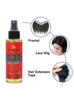 Walker Tape C-22 Solvent , Fast Glue Remover , Wig Glue Remover Spray ， Front Bonding Weave Active Lace Tape Meltblown, Scalp Cleaner Hold Glue Yellow Remover118ml  - Image 2