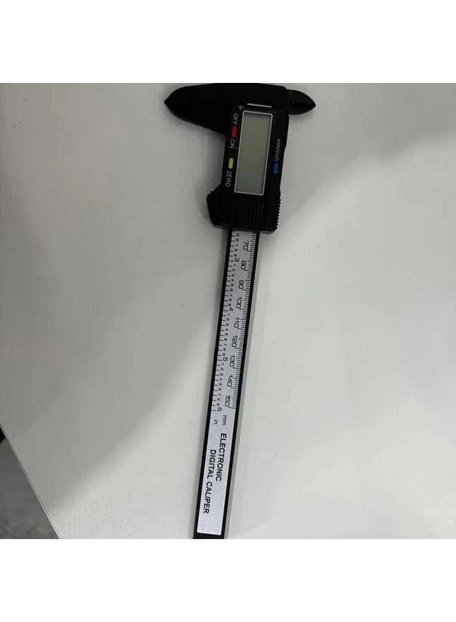Digital Caliper Measuring Tool Large LCD Screen Durable Plastic Electronic Micrometer Ruler Black - Image 1