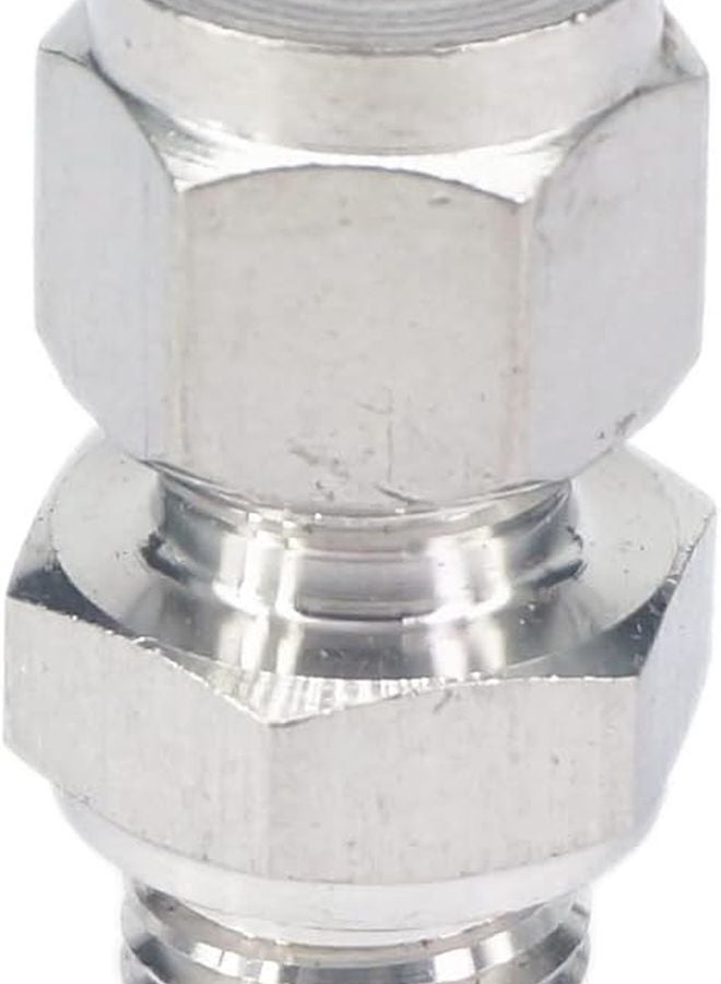 304 الفولاذ المقاوم للصدأ 12 مم OD إلى M14x1.5 أنثى تركيب هوائي محول مقياس الضغط - Image 3