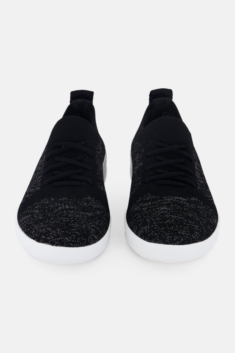 FitFlop Women F-Sporty Uberknit Lace Up Casual Shoes, Black  - Image 4