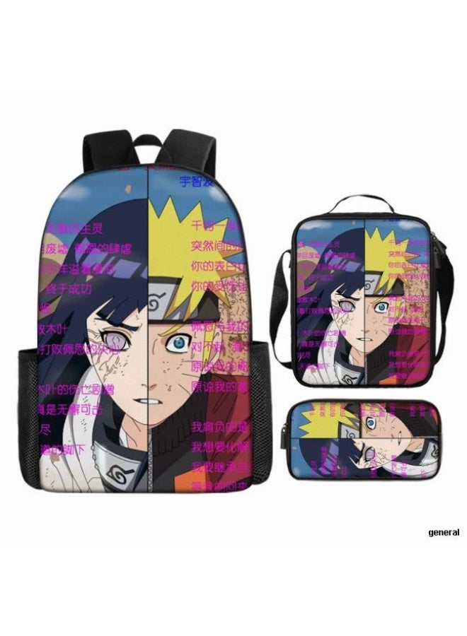 عام حقيبة ظهر مطبوعة بالرسوم المتحركة + مجموعة حقائب اليد + القلم، مجموعة حقائب عملية من ثلاث قطع (يمكن استخدام الطلاب والأطفال ونزهات الأصدقاء ورياضات تسلق الجبال وما إلى ذلك) - 79 - Image 1