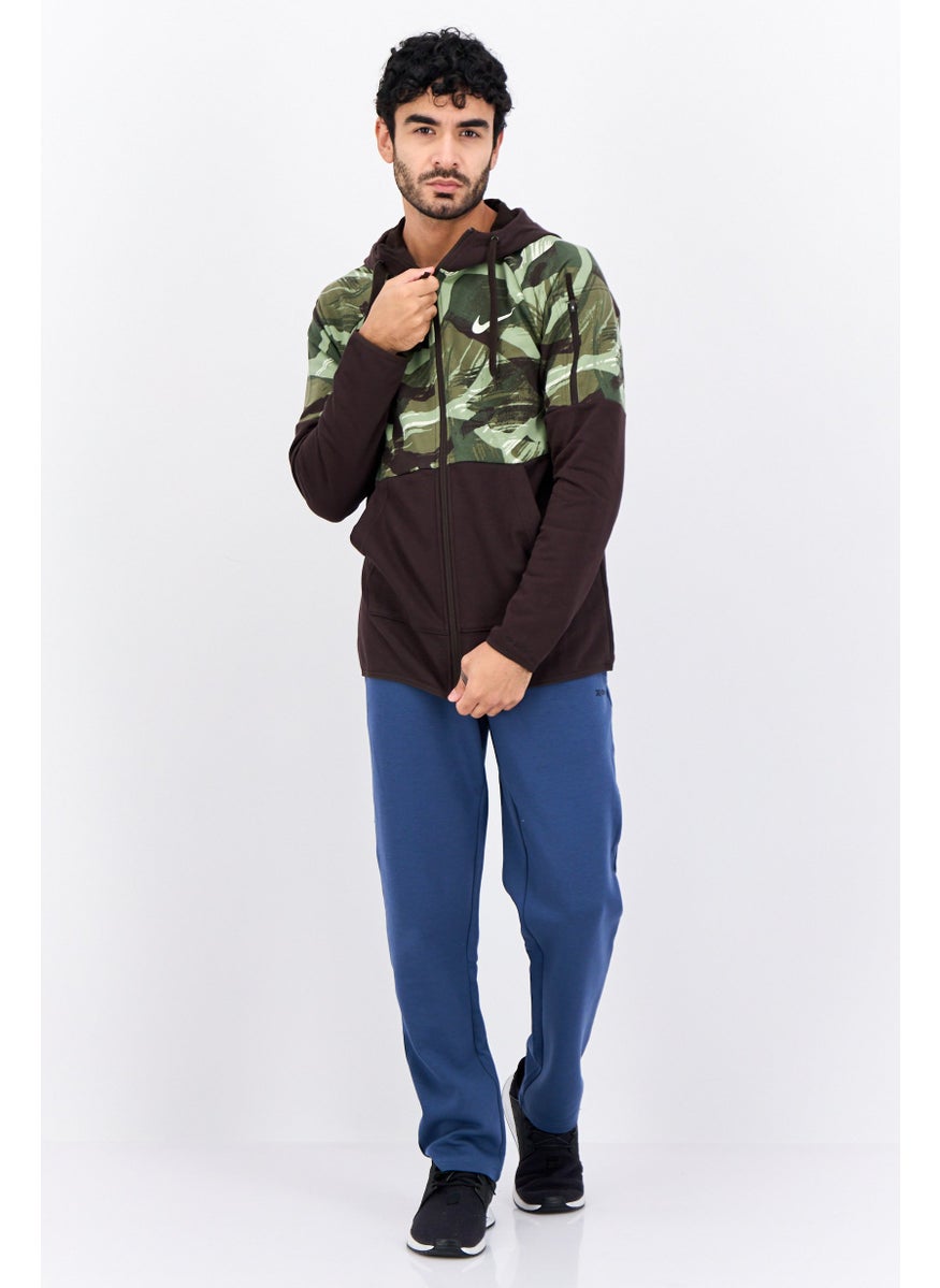 Nike Men Sportswear Fit Long Sleeves Outdoor Sweatshirt, Dark Brown Combo  - Image 4