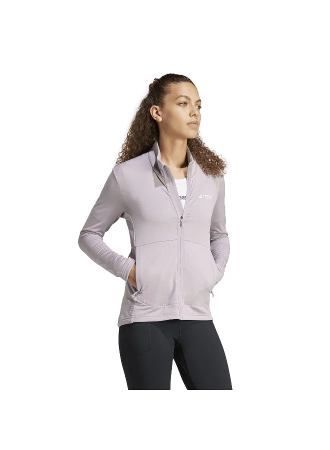 adidas جاكيت صوف نسائي W Mt Lt Fl Ja بنفسجي XS