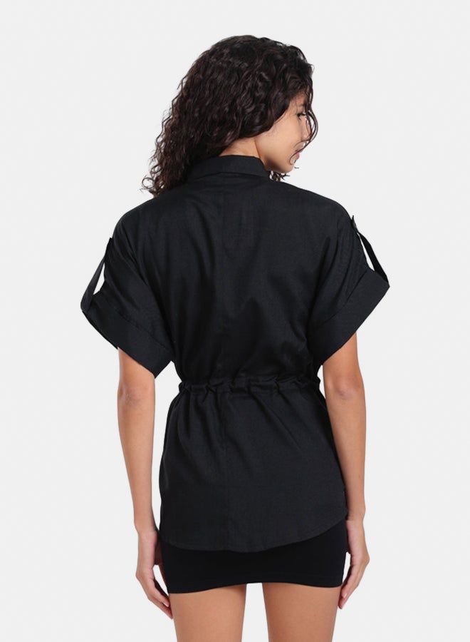 Carina Lounge Shirt with Drawstring Waist - Image 3