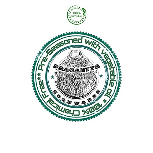 Naturally كاداي من الحديد الزهر الطبيعي 8 بوصة مُتبّل مسبقًا باللون الأسود صغير - Image 4