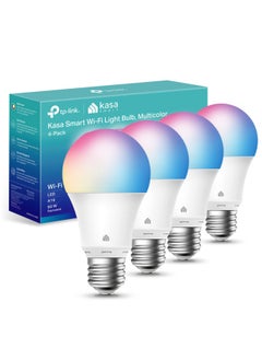 Light Bulbs Full Color Changing Dimmable Smart Wifi Bulbs Compatible With Alexa And Google Home A19 9W 800 Lumens 2.4Ghz Only No Hub Required 4 Pack Multicolor Kl125P4