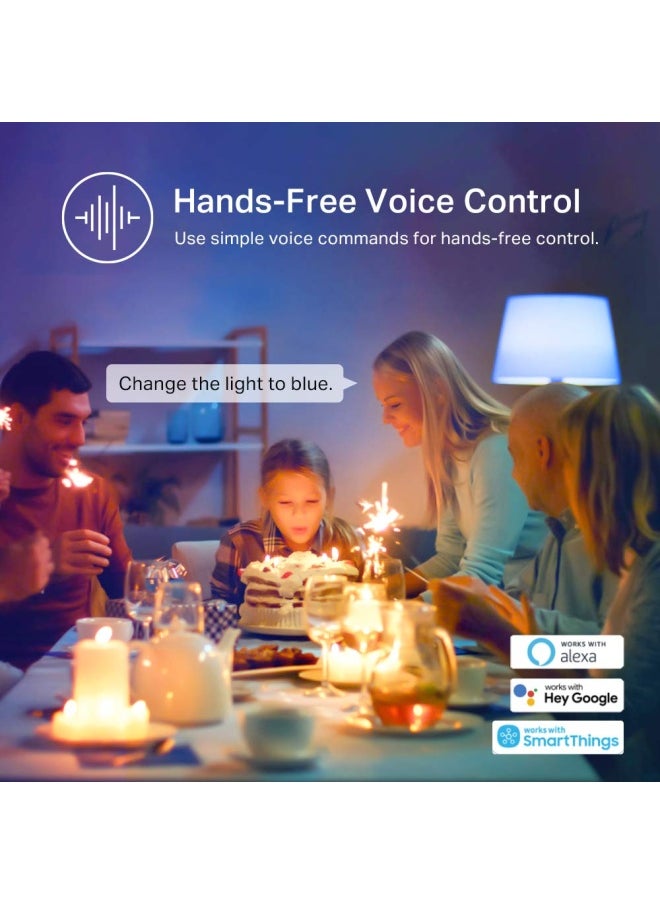 Kasa Smart - Light Bulbs Full Color Changing Dimmable Smart Wifi Bulbs Compatible With Alexa And Google Home A19 9W 800 Lumens 2.4Ghz Only No Hub Required 4 Pack Multicolor Kl125P4 - Image 1