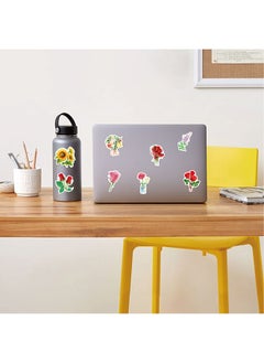 Generic 50-Piece Colorful Flowers Cartoon Stickers Vinyl Aesthetic Sticker Laptop Stickers for Skateboard Guitar Travel Case Graffiti Sticker Door Luggage Car Bike Bicycle for Kids Teens Girls Adults  - Image 5
