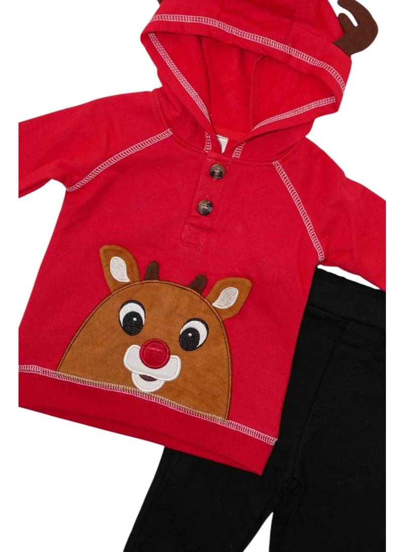 بمبىمىشى بامبيميتشي هودي حيوانات مع بيجامة - أحمر