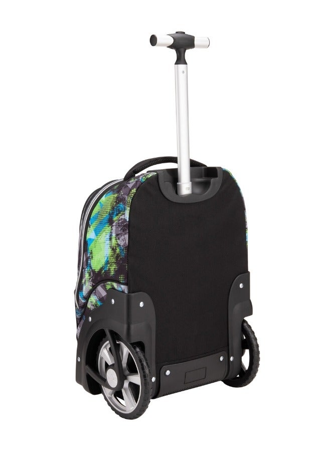 Wires 3 Piece Kids School Trolley Bag laptop compartment Big Wheels With Lunch bag & Pencil Case  - Image 4