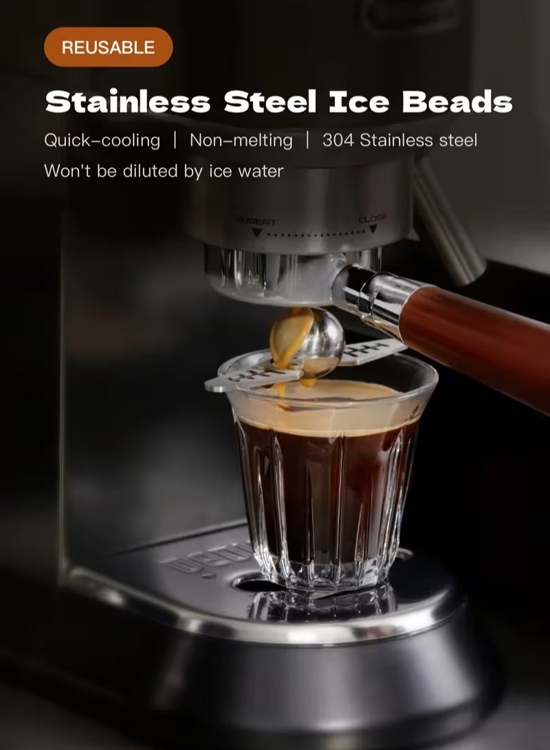 كرة تبريد القهوة الاحترافيةمع الحامل من الاستانلس ستيل 304 – لتبريد فوري  للقهوة بعد الاستخلاص للحفاظ على طعم ورائحة القهوة للحصول على مذاق ثابت ومبهر - Image 2