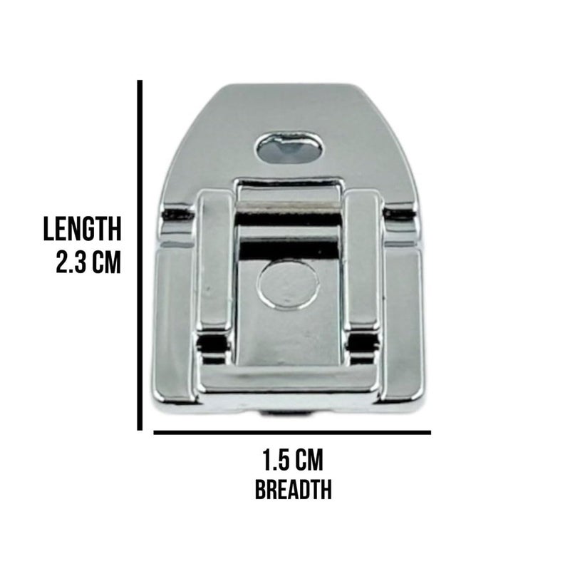 Zenith Invisible Zipper Round Sewing Machine Presser Foot Fit for Most Low Shank Sewing Machines (Steel) - Image 4