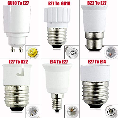 M2 Look E14 to B22 Screw Base Socket Lamp Holder Light Bulb Adapter (Multicolour, Pack of 2) - Image 4