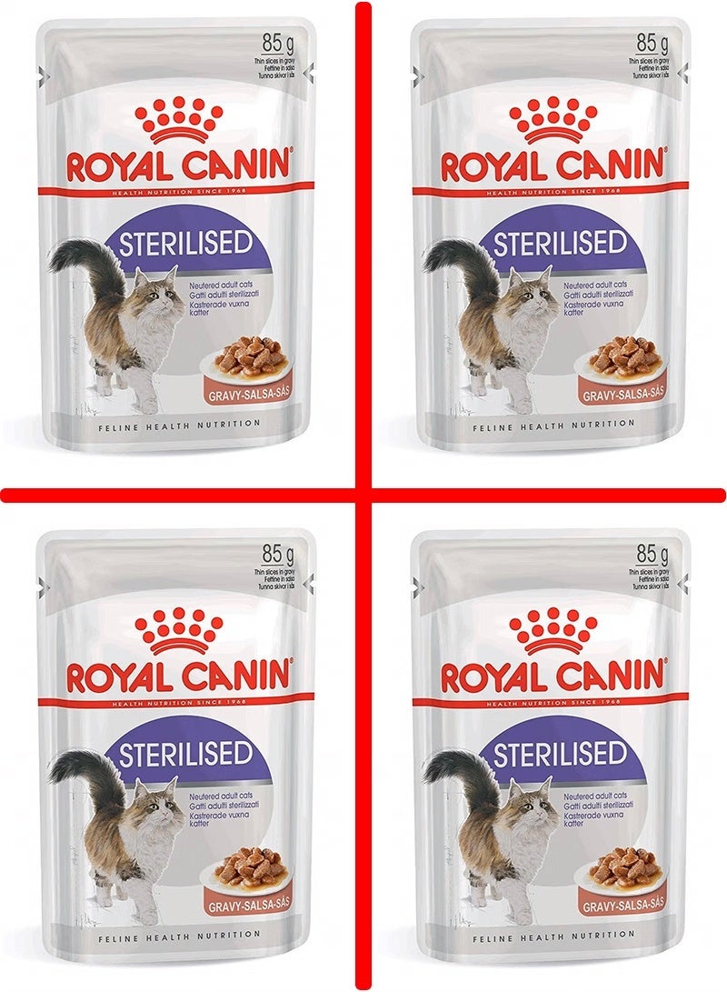 Royal Canin Wet Food Sterilised -4 Pouch, each pouch size 85g - Image 1