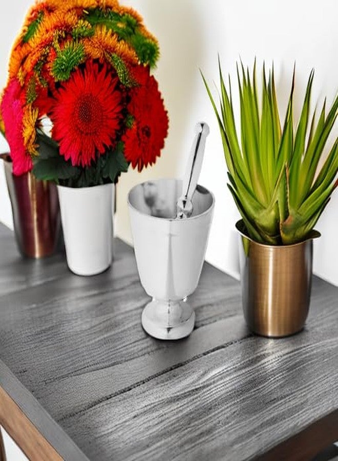 Uniware Heavy Gauge Aluminum Mortar and Pestle Set with Non-Slip Bottom - Image 5