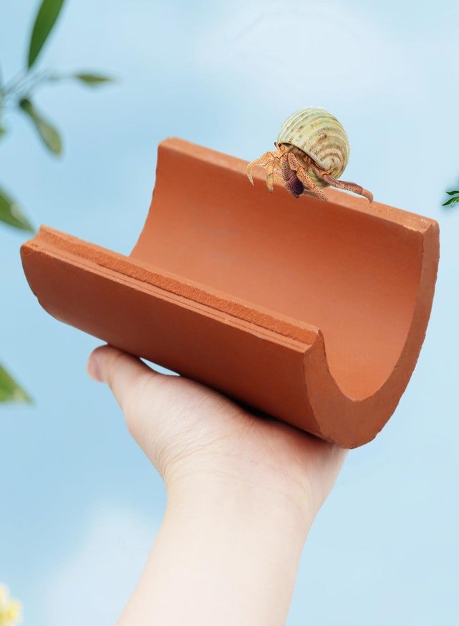 Neeenn 2 Pack Reptile Hide Cave, Natural Terracotta Lizard Habitat Hideout, Bearded Dragon Food Bowl, Tank Terrarium & Aquarium Decor Accessories for Hermit Crab Leopard Gecko Snake Spider Hamster Turtle - Image 4