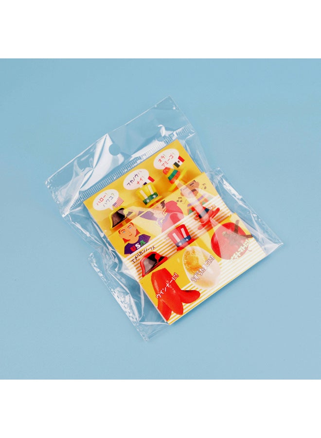 Japanese Cartoon Cute Fruit Fork Hot Fruit Sign Creative Snacks Decorative Mini Fruit Fork Wholesale-Color:Fruit Fork/hat Paper Card  - Image 1