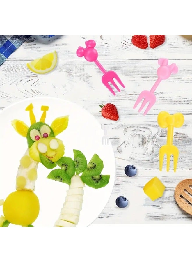 Japanese Cartoon Cute Fruit Fork Hot Fruit Sign Creative Snacks Decorative Mini Fruit Fork Wholesale-Color:Fruit Fork/hat Paper Card  - Image 4