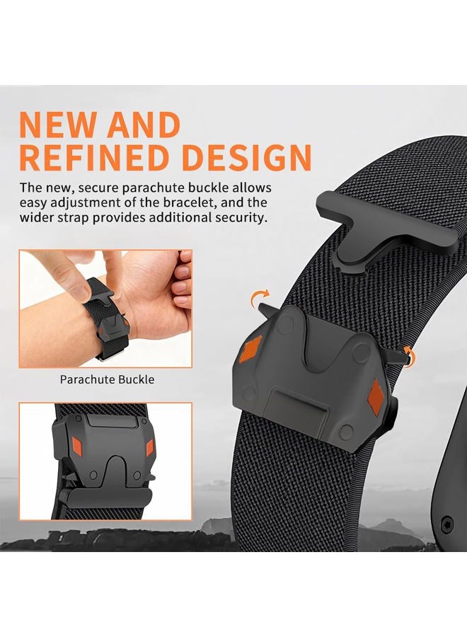 Zspoly 26mm Nylon Stretchy Strap for Garmin Fenix 8 51mm/6x/5x/7x Wristband, Soft Fabric with Mechanic Style Parachute Closure Band for Garmin Fenix 5X Plus/6X Pro/3/3 HR/Descent MK1/Mk2/Enduro - Image 3