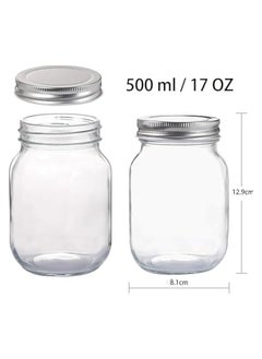 erorex 4 Pack Wide Mouth Mason Jars 16oz Glass Canning Jars with Airtight Lids and Bands for Preserving, Jam, Honey, Jelly, Wedding Favors, Sauces, Meal Prep, Overnight Oats, Salad, Yogurt  - Image 3