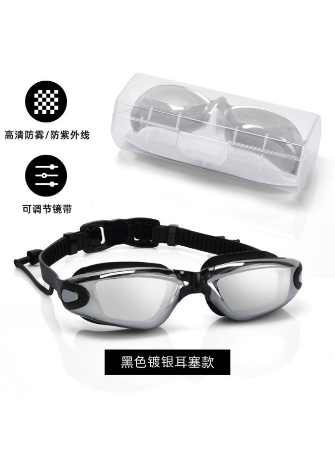 Generic Swim Goggles, Swimming Pool Glasses Strap Clear Lens for Adult Men Women Kids Youth No Leaking Anti Fog Safety UV Protection Waterproof (Black) - Image 5