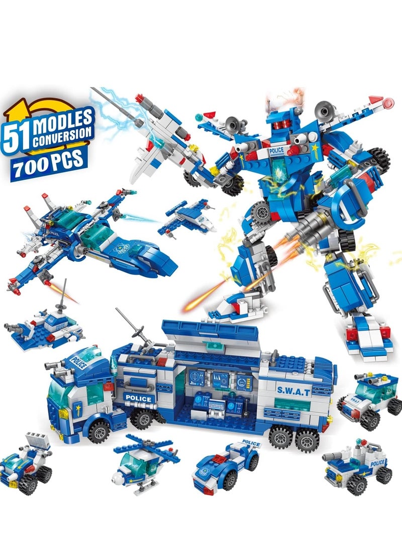 STEM Building Toys for Boys Ages 6 to 12, Educational Robot Truck Kit with 700 Pieces, Compatible with Major Brands, Perfect for Creative Play - Image 1