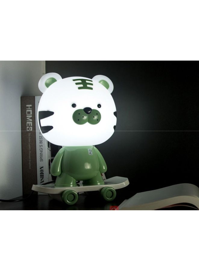 Children's Dimming Cartoon Tiger Table Lamp Warm Light Pupils Eye Protection LED Plug-in Bedside Bedroom Lamp, Green - Image 2