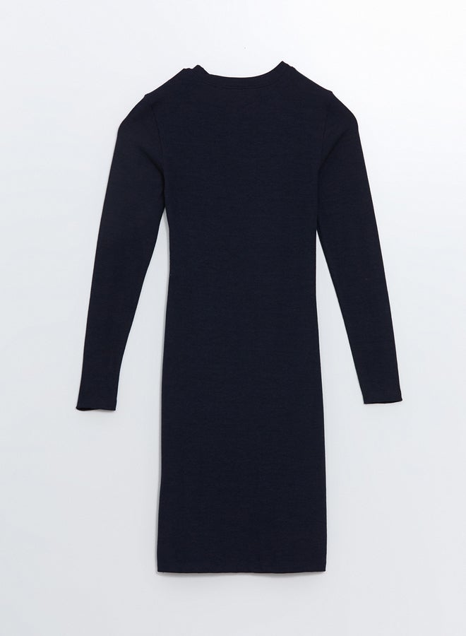 LC WAIKIKI Women's Crew Neck Straight Bodycon Dress  - Image 5