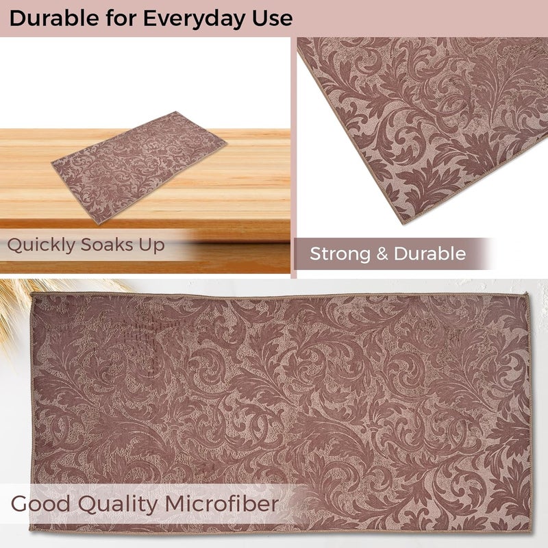 sakoraware Super Absorbent Wet Utensils Water Draining Microfiber Dish Drying Mat (50x90cm, XXL Size, Multicolor)| Non-Slip |Quick Dry Splash Proof Placemat for Kitchen Sink Countertop |Reversible - Image 5