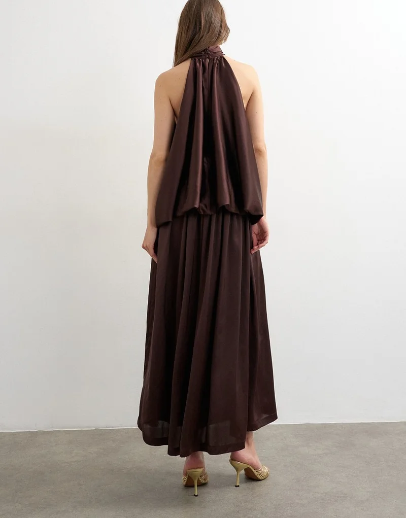 Topshop Halter Neck Maxi Dress