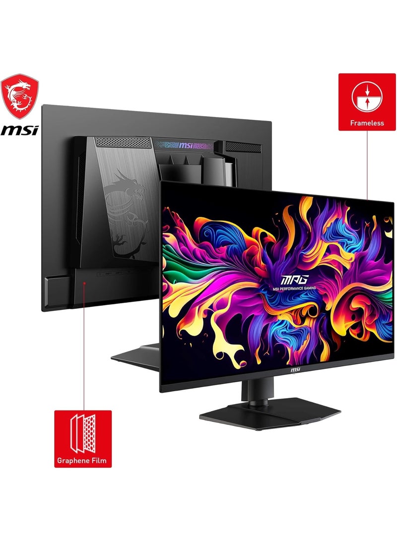 MSI RENEWED MSI MPG 271QRX QD-OLED Gaming Screen 26.5 Inches WQHD – Quantum Dot OLED Panel 2560 x 1440, 360Hz/0.03ms, 99% DCI-P3, ΔE≤2, DisplayHDR True Black 400 – KVM, RGB, DP 1.4a, HDMI 2.1, USB Type-C - Image 3