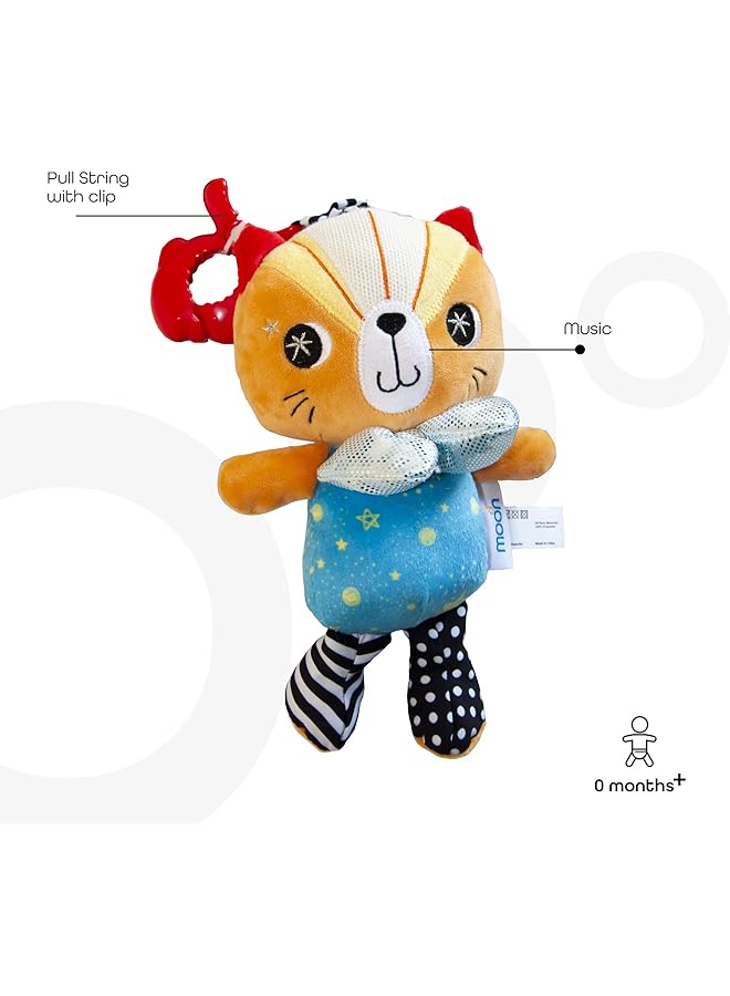 erorex Trek One Fold Stroller Beige + Pull String Cat - Image 5