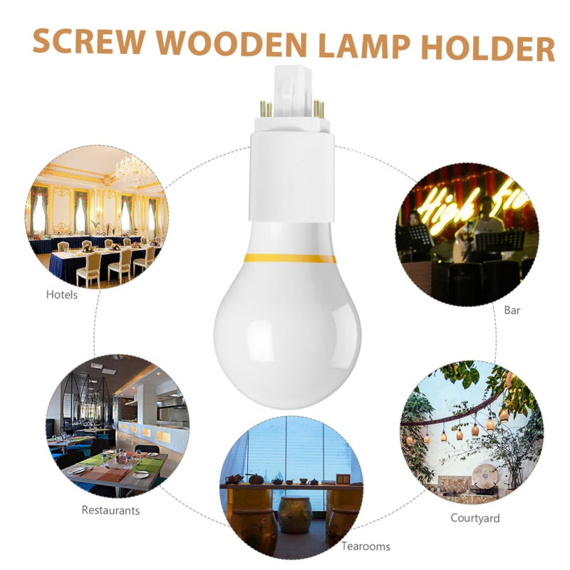 Plastic Lamp Holder Socket Adapter with Overcurrent Protection for Home Office Lighting - Image 5