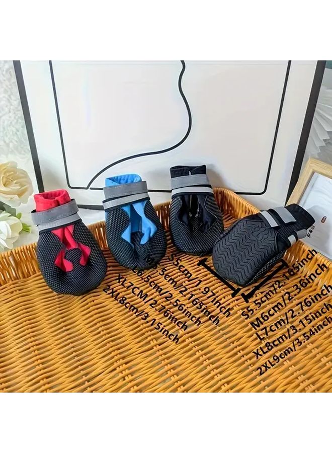 Royal Blue XL Waterproof Reflective Dog Shoes Protect Paws from Rain Snow Sharp Objects - Image 3