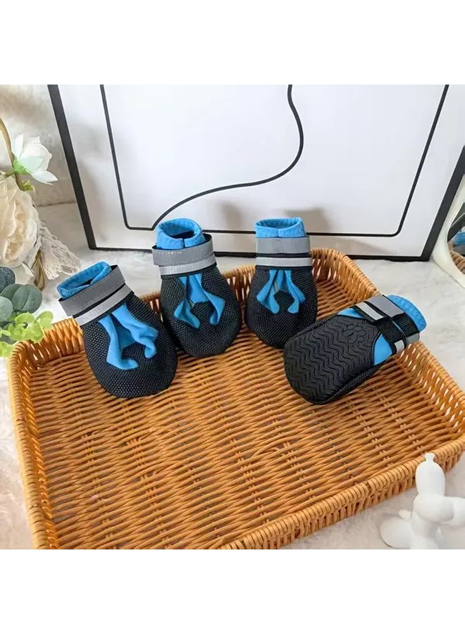 Royal Blue XL Waterproof Reflective Dog Shoes Protect Paws from Rain Snow Sharp Objects - Image 1