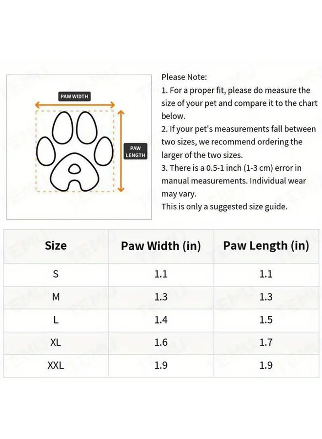 Royal Blue XL Waterproof Reflective Dog Shoes Protect Paws from Rain Snow Sharp Objects - Image 2